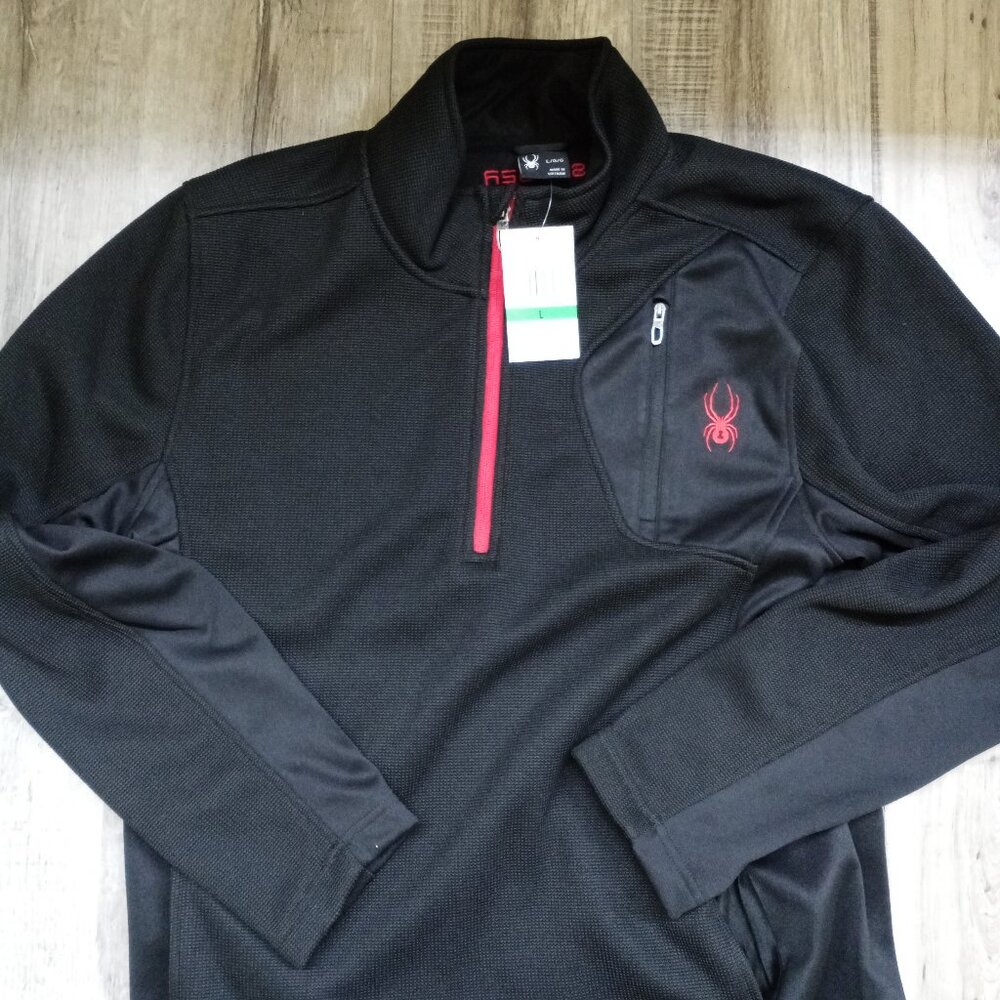 SPYDER Men's Large Long Sleeve 1/3 Zip Pullover New w/ Tags